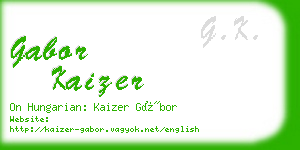 gabor kaizer business card